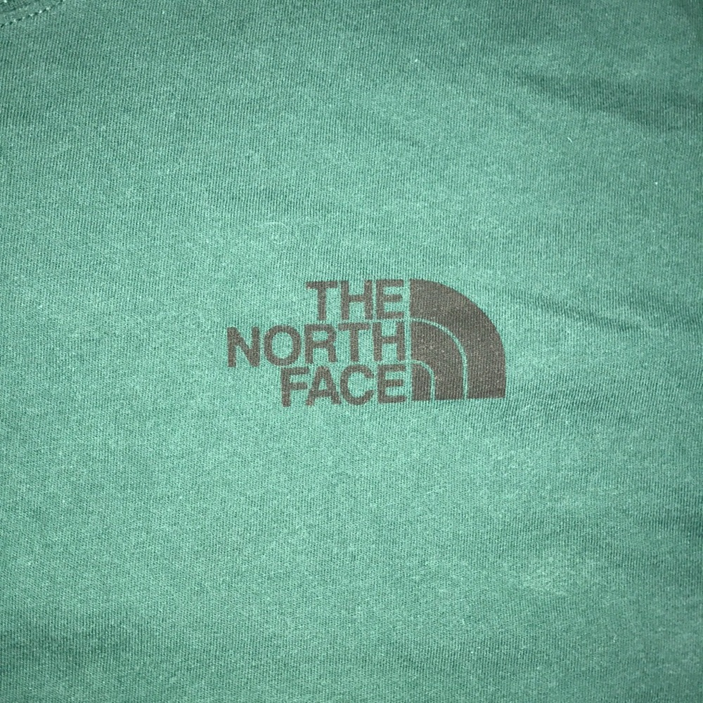 North Face, Green, Long Sleeve Tee Shirt, Medium